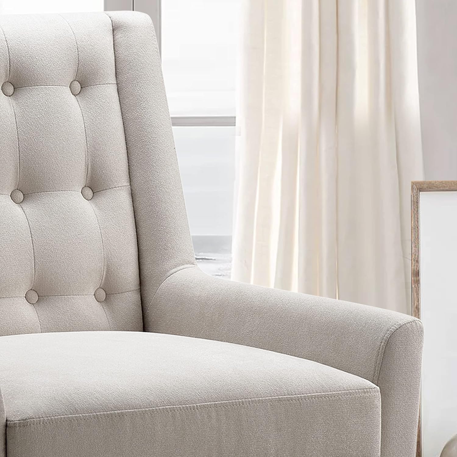 Modern Accent Chair – Tufted Upholstered Armchair for Small Living Areas