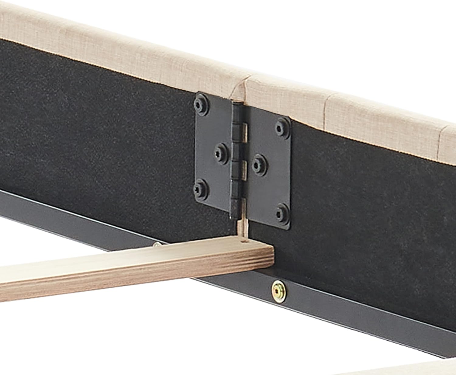 Upholstered Tufted Platform Bed with Deep Button Tufting and Custom Gold Metal Legs, Queen Size Bed Frame, Easy to Assemble, Queen Size Bed Frame