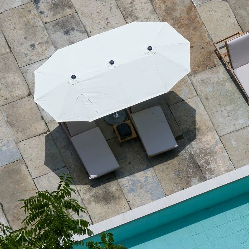 large patio shade umbrellas Outdoor Patio Shade Umbrella/ Double-Sided Market Extra Large Waterproof Twin Umbrellas