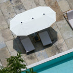 Outdoor Patio Shade Umbrella/ Double-Sided Market Extra Large Waterproof Twin Umbrellas