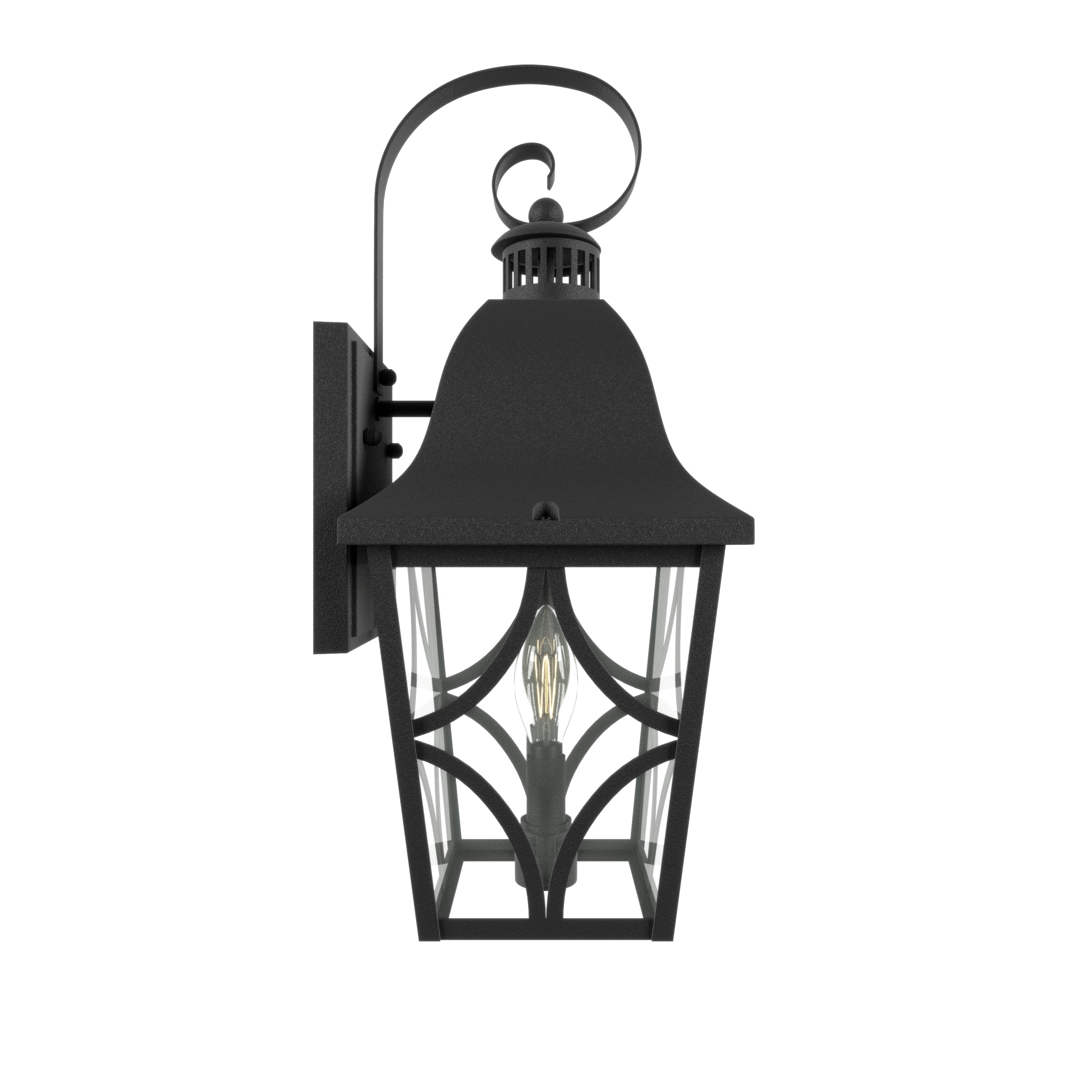 2 Pack Outdoor Wall Light Fixtures, Waterproof Exterior Wall Light Porch Light, Matte Black Outdoor Wall Light with Clear Glass, Outdoor Wall Light for House, Garage, Front Door