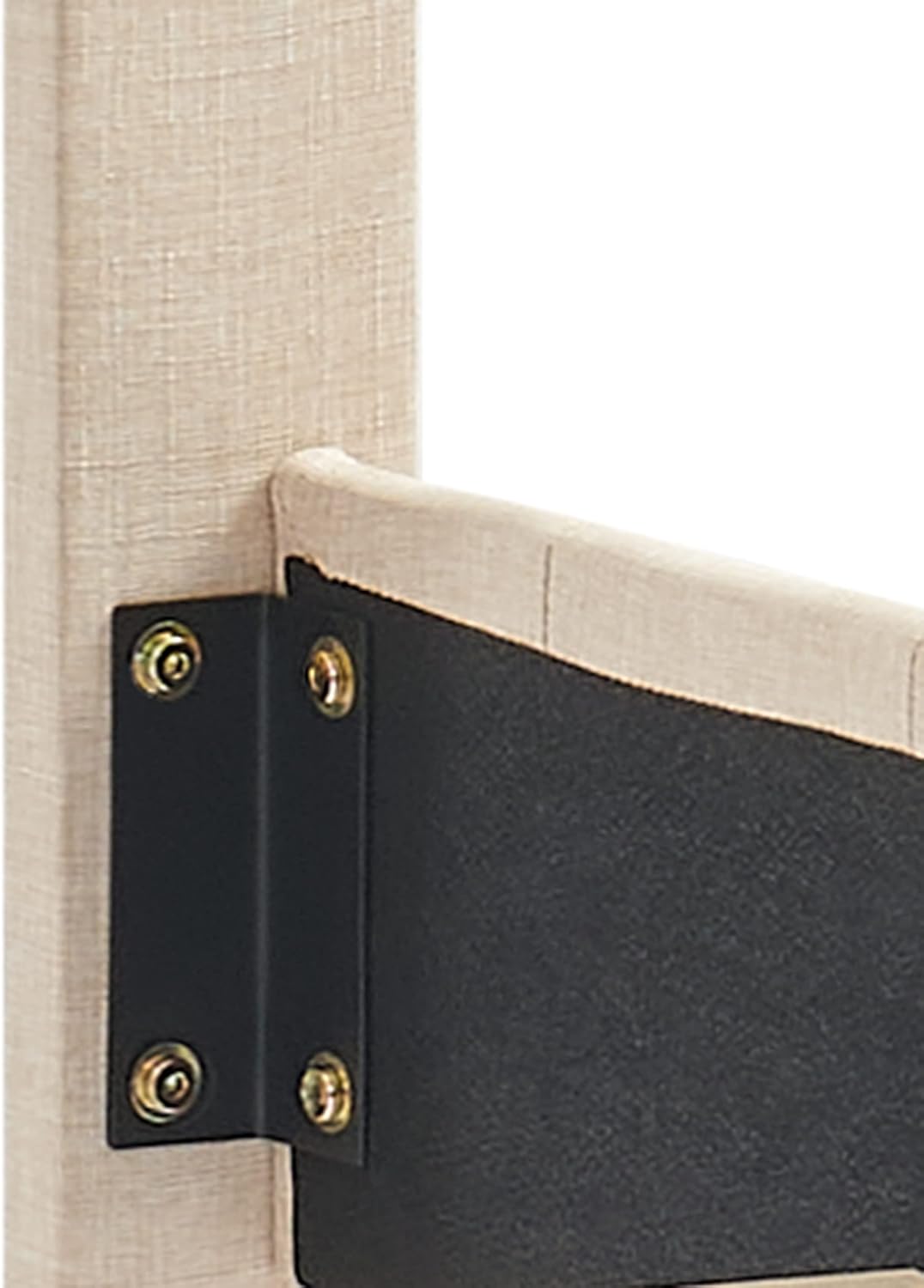 Upholstered Tufted Platform Bed with Deep Button Tufting and Custom Gold Metal Legs, Queen Size Bed Frame, Easy to Assemble, Queen Size Bed Frame