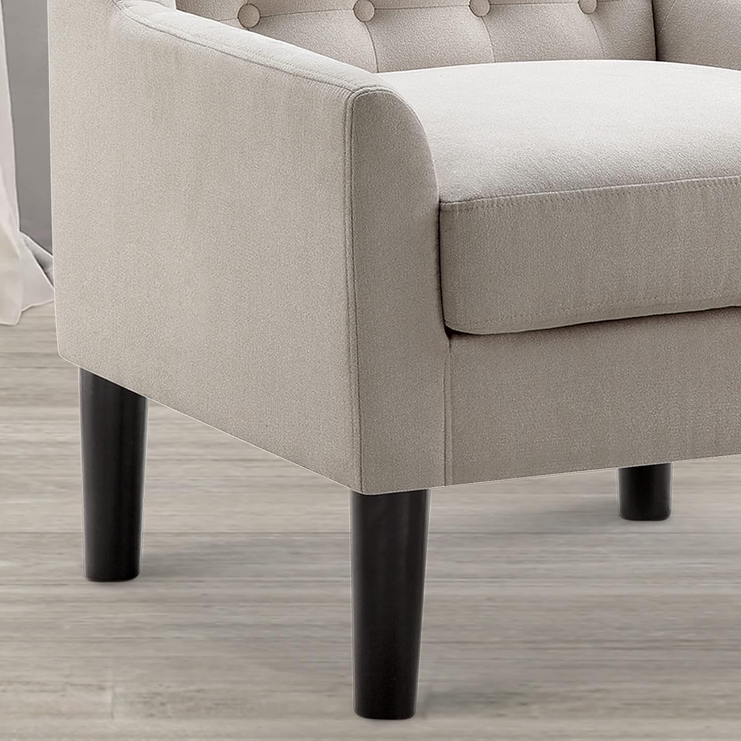 Modern Accent Chair – Tufted Upholstered Armchair for Small Living Areas