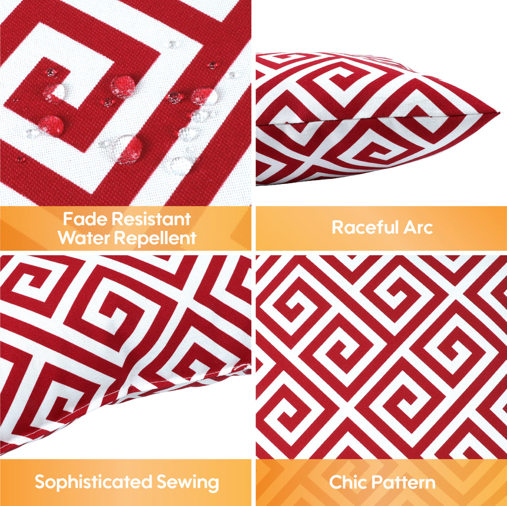 2 Pack Outdoor Throw Pillows, 18*18IN Waterproof and Fade Resistant Patio Mat for Garden, Porch, Poolside Furniture - Soft and Comfortable Decorative Pillow Cover