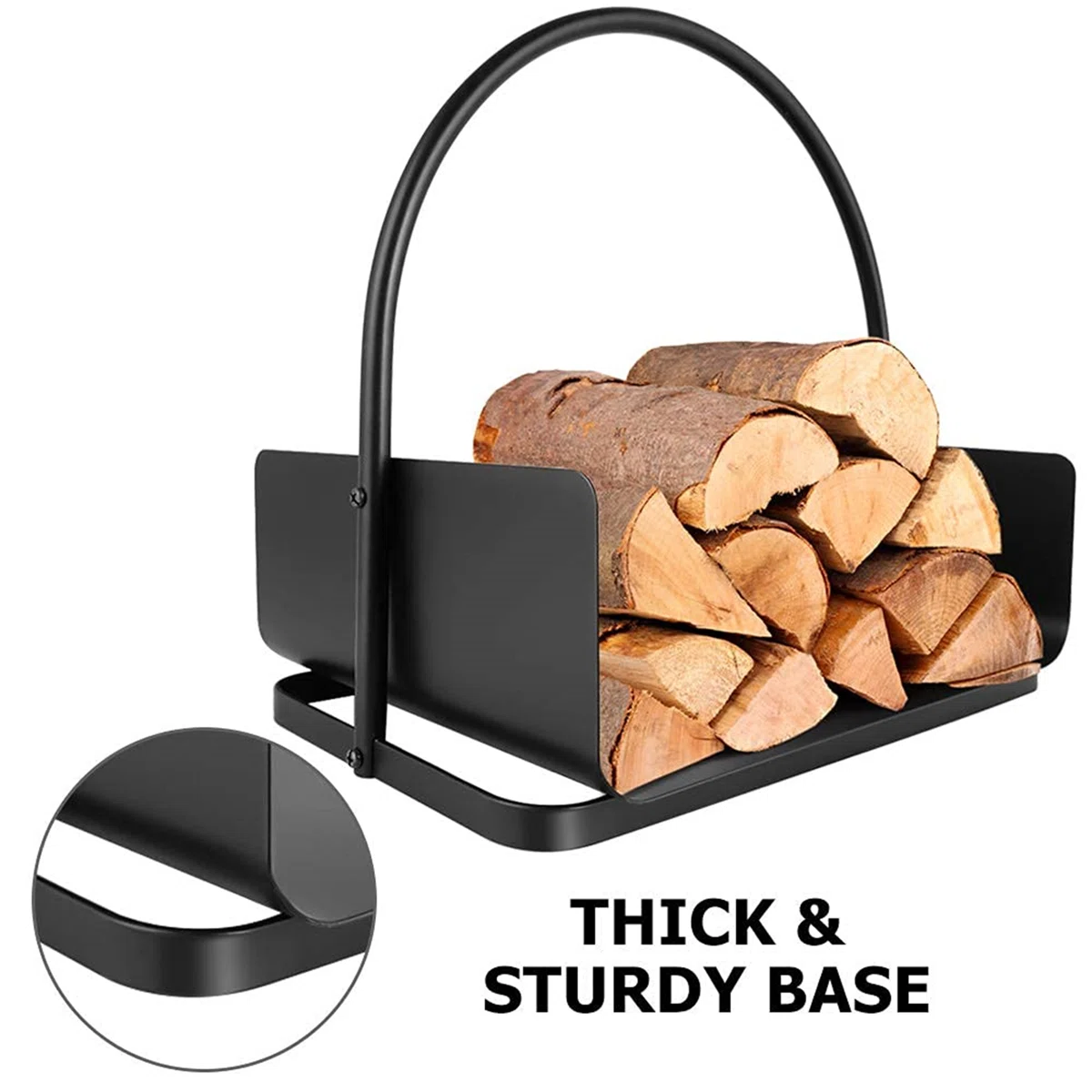 Portable Log Firewood Rack / Fireplace Wood Storage Holder / Indoor&Outdoor Fire Wood Storage Carrier