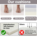 2 Pcs Outdoor Chaise Lounge Chair Cushions, Recliner Cushions with Ties, Patio Seat Cushion for Lawn,Pool & Beach,75" x 22.8" x 2"