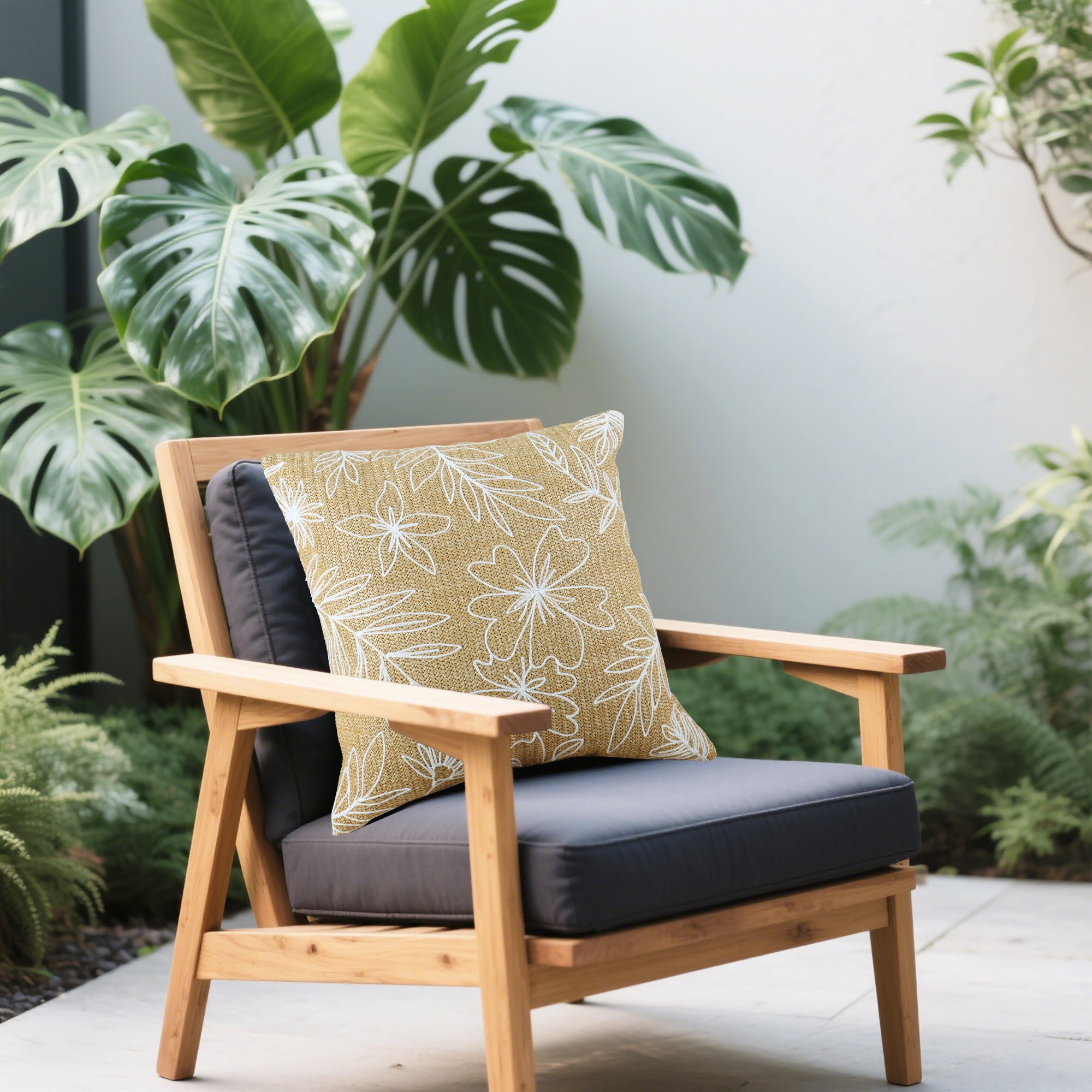 2 Pack Outdoor Throw Pillows, 18*18IN Waterproof and Fade Resistant Patio Mat for Garden, Porch, Poolside Furniture - Soft and Comfortable Decorative Pillow Cover