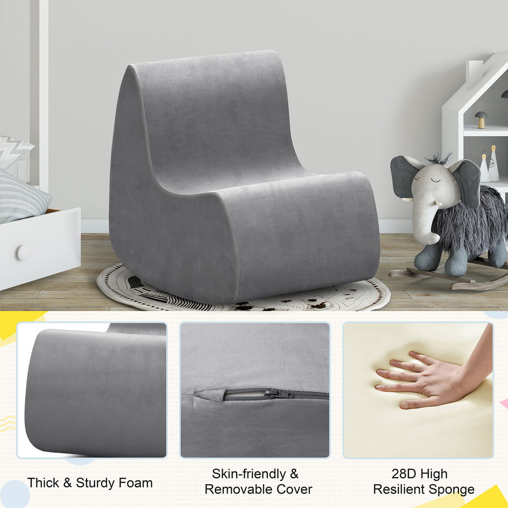 Creative soft foam rocking chair suitable for children's room- game room and living room, light and durable
