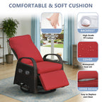 Arttoreal Outdoor Swivel Rattan Lounge Chair, 42.2 inches high,  – Indoor/Outdoor Recliner with Side Table