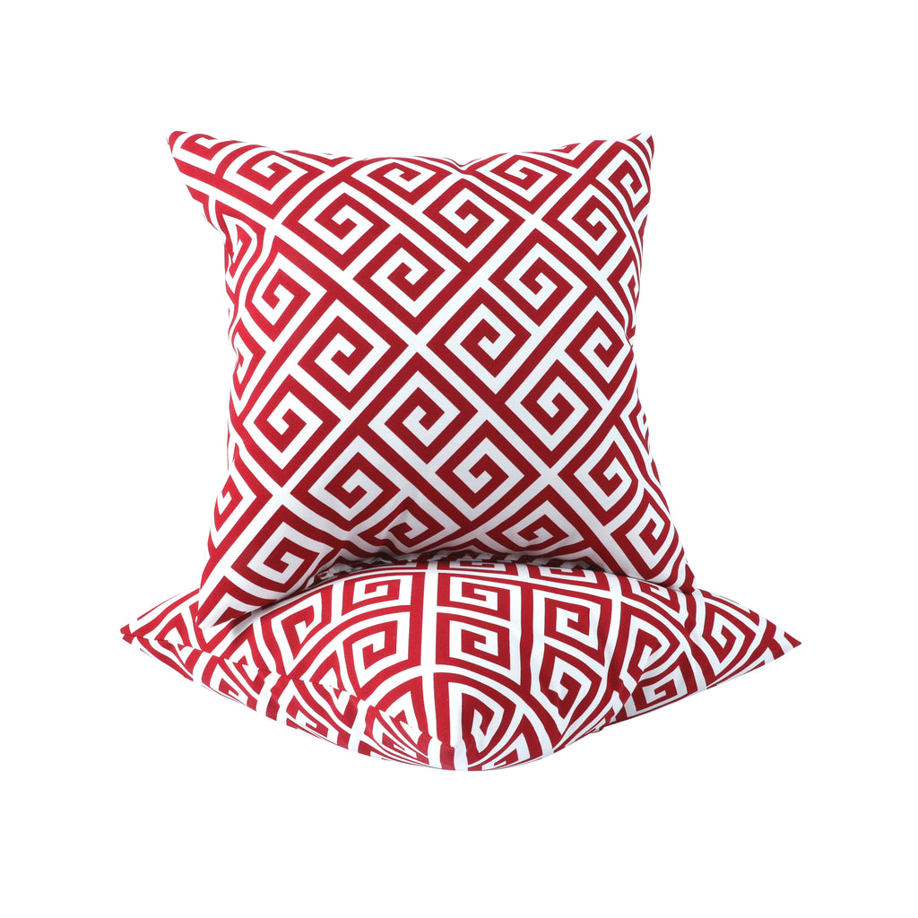 2 Pack Outdoor Throw Pillows, 18*18IN Waterproof and Fade Resistant Patio Mat for Garden, Porch, Poolside Furniture - Soft and Comfortable Decorative Pillow Cover