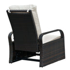 Arttoreal Outdoor Recliner Lounge Chair for Patio & Poolside – Premium Wicker Rattan Chair with Cushion and Adjustable Backrest(350 lbs Capacity)
