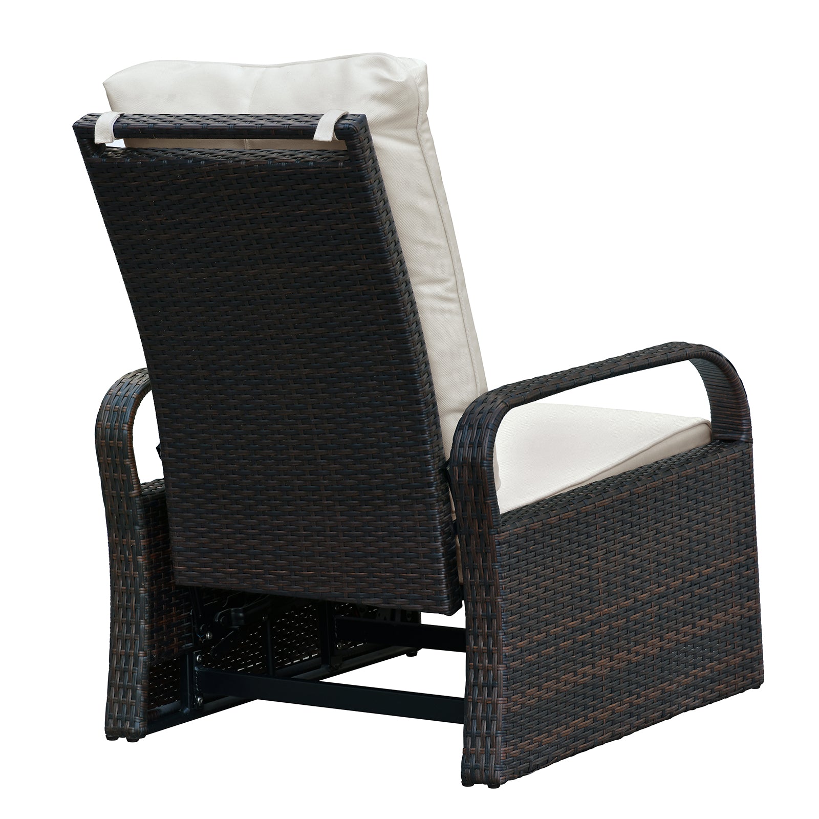 Arttoreal Outdoor Recliner Lounge Chair for Patio & Poolside – Premium Wicker Rattan Chair with Cushion and Adjustable Backrest(350 lbs Capacity)