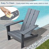 Adirondack Chair Set of 3 with Table, HDPE Weather-Resistant Patio Chair Fire Pit Chair for Outdoor, Backyard, Garden, Deck, Dark Gray