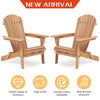 2 Pcs Wooden Folding Adirondack Chair / Fire Pit Wood Chair Set of 2 for Garden,Garden, Lawn, Backyard, Deck, Pool Side, Fire Pit