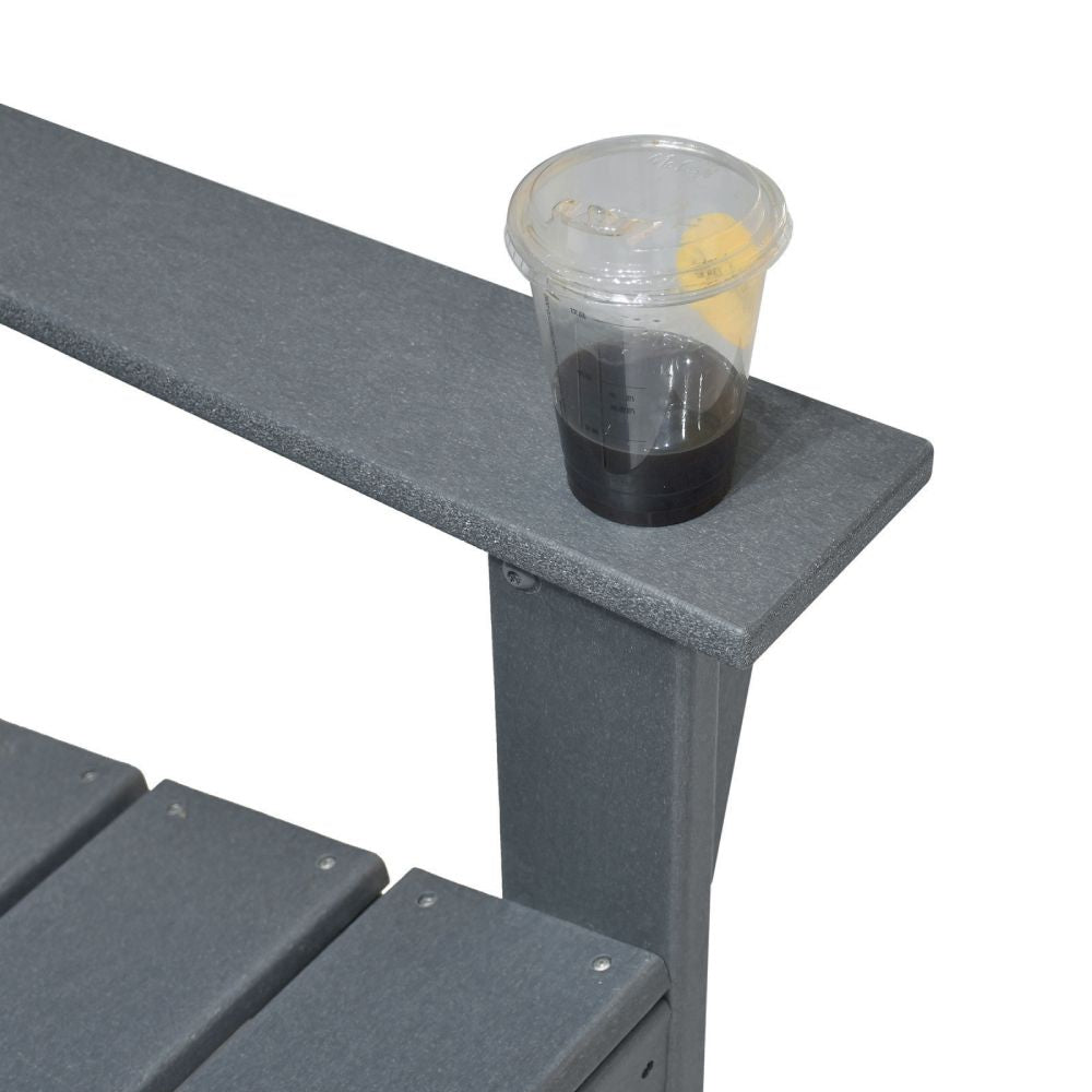 Adirondack Chair Set of 3 with Table, HDPE Weather-Resistant Patio Chair Fire Pit Chair for Outdoor, Backyard, Garden, Deck, Dark Gray