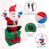 6 Ft Christmas Inflatable Santa Claus Outdoor Decorations with Build-in LED Lights/ Outdoor Yard Lawn Garden Inflatable Decoration
