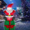 6 Ft Christmas Inflatable Santa Claus Outdoor Decorations with Build-in LED Lights/ Outdoor Yard Lawn Garden Inflatable Decoration