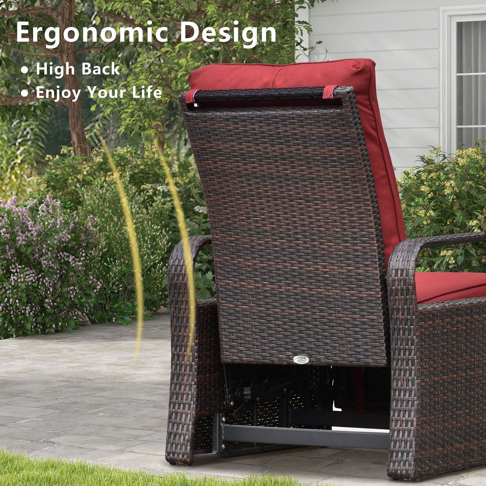 Arttoreal Outdoor Recliner Lounge Chair for Patio & Poolside – Premium Wicker Rattan Chair with Cushion and Adjustable Backrest(350 lbs Capacity)