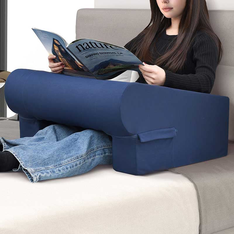 【Clearance Sale】Gaming and Reading Pillow, Laptop Gaming Pillow with Side Pocket, Ergonomic Armrest Pillow for Reading, Gaming, Working and Relaxing on Bed, Sofa, Floor, Car