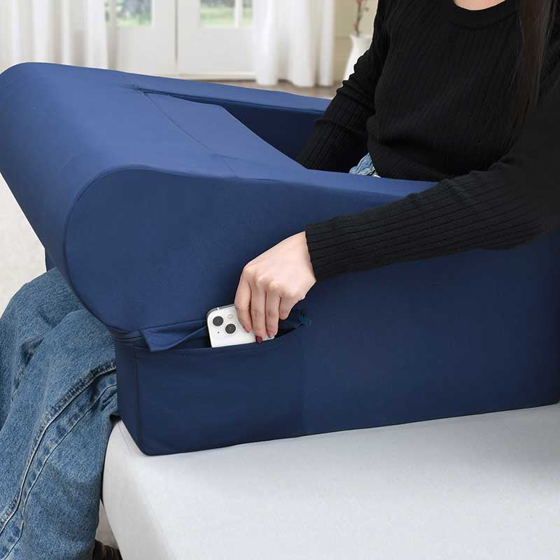 【Clearance Sale】Gaming and Reading Pillow, Laptop Gaming Pillow with Side Pocket, Ergonomic Armrest Pillow for Reading, Gaming, Working and Relaxing on Bed, Sofa, Floor, Car