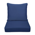 Arttoreal Outdoor Deep Seat Cushion Set, 24 x 22 x 4.3 in Seat and Back Replacement Cushions for Patio Furniture, Water-Resistant Fabric