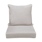 Arttoreal Outdoor Deep Seat Cushion Set, 24 x 22 x 4.3 in Seat and Back Replacement Cushions for Patio Furniture, Water-Resistant Fabric