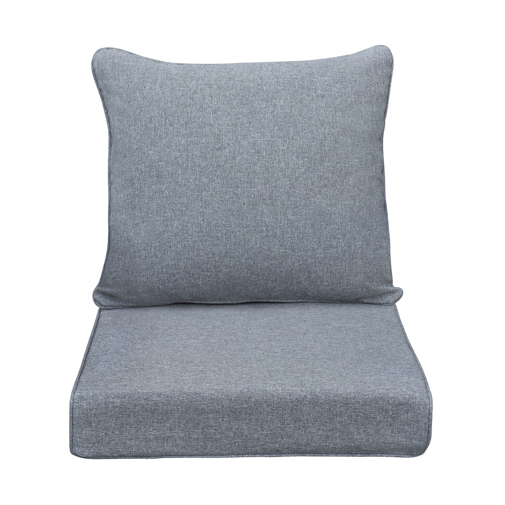 Arttoreal Outdoor Deep Seat Cushion Set, 24 x 22 x 4.3 in Seat and Back Replacement Cushions for Patio Furniture, Water-Resistant Fabric