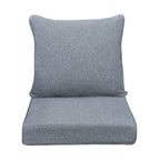 Arttoreal Outdoor Deep Seat Cushion Set, 24 x 22 x 4.3 in Seat and Back Replacement Cushions for Patio Furniture, Water-Resistant Fabric