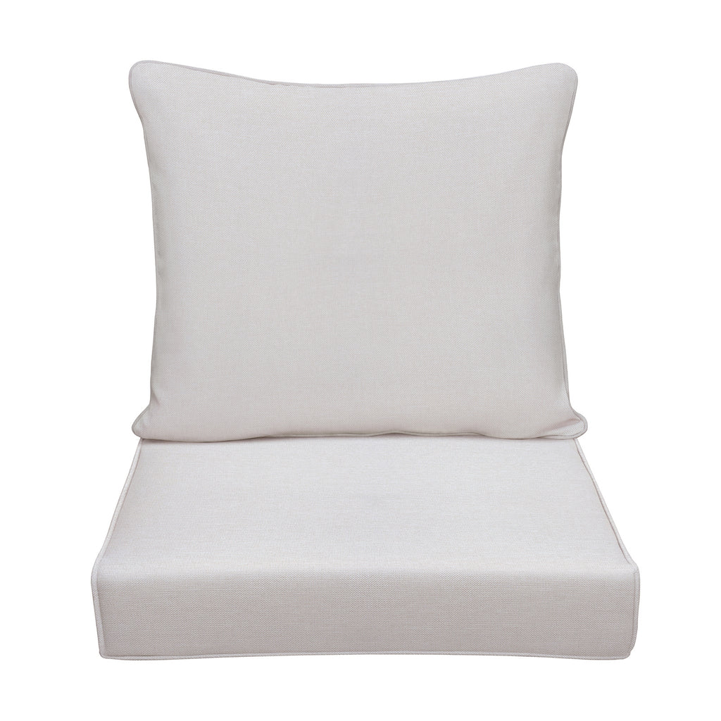 Arttoreal Outdoor Deep Seat Cushion Set, 24 x 22 x 4.3 in Seat and Back Replacement Cushions for Patio Furniture, Water-Resistant Fabric