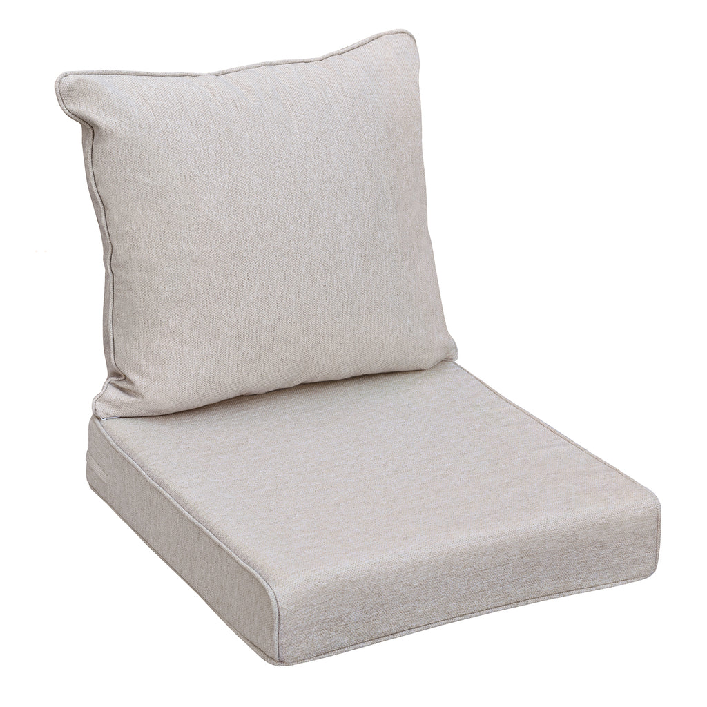 Arttoreal Outdoor Deep Seat Cushion Set, 24 x 22 x 4.3 in Seat and Back Replacement Cushions for Patio Furniture, Water-Resistant Fabric