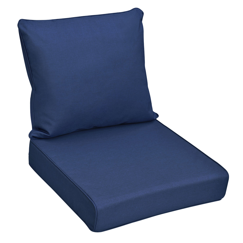 Arttoreal Outdoor Deep Seat Cushion Set, 24 x 22 x 4.3 in Seat and Back Replacement Cushions for Patio Furniture, Water-Resistant Fabric