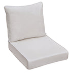 Arttoreal Outdoor Deep Seat Cushion Set, 24 x 22 x 4.3 in Seat and Back Replacement Cushions for Patio Furniture, Water-Resistant Fabric