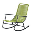 Arttoreal 3-Piece Patio Rocking Chair Bistro Set, Heavy Duty 330 LBS Rocking Chairs with 17.3" Side Table, Gray Cushion & Green Wicker for Garden, Balcony