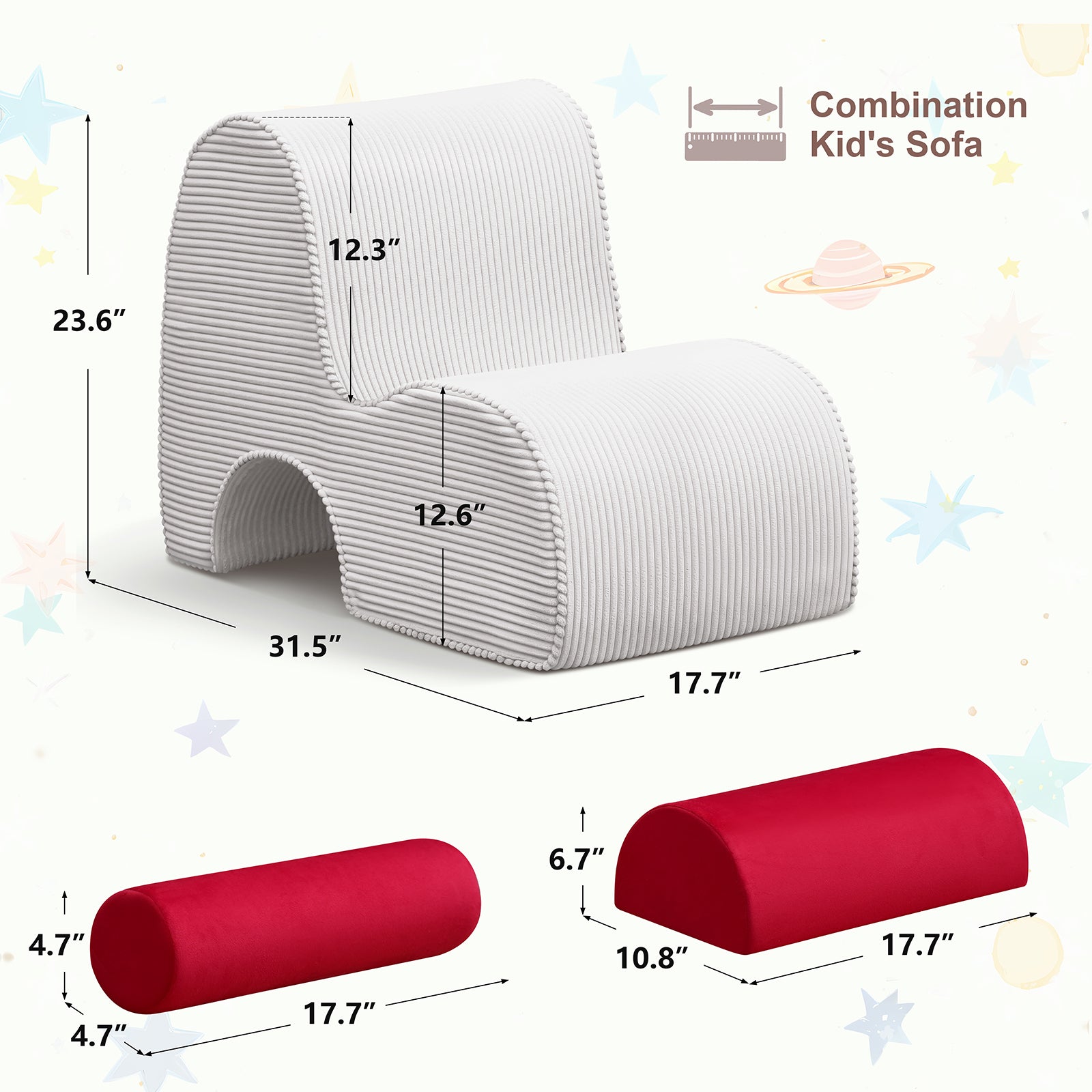 Creative soft foam rocking chair suitable for children's room- game room and living room, light and durable