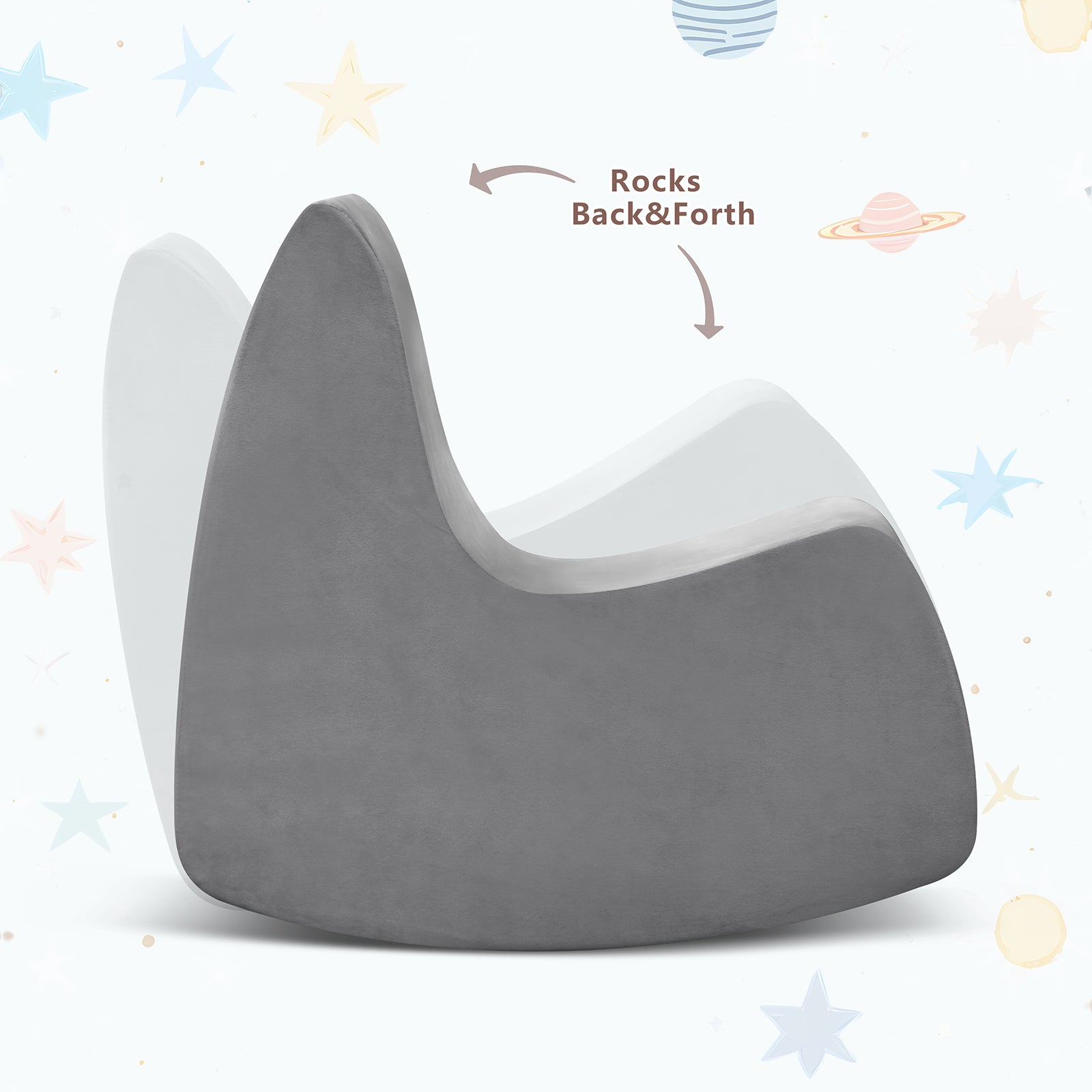 Creative soft foam rocking chair suitable for children's room- game room and living room, light and durable