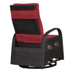 Arttoreal Outdoor Swivel Rattan Lounge Chair, 42.2 inches high,  – Indoor/Outdoor Recliner with Side Table