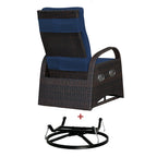 Arttoreal Outdoor Swivel Rattan Lounge Chair, 42.2 inches high,  – Indoor/Outdoor Recliner with Side Table