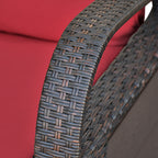 Arttoreal Outdoor Swivel Rattan Lounge Chair, 42.2 inches high,  – Indoor/Outdoor Recliner with Side Table