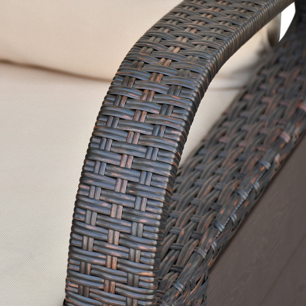 Arttoreal Outdoor Swivel Rattan Lounge Chair, 42.2 inches high,  – Indoor/Outdoor Recliner with Side Table