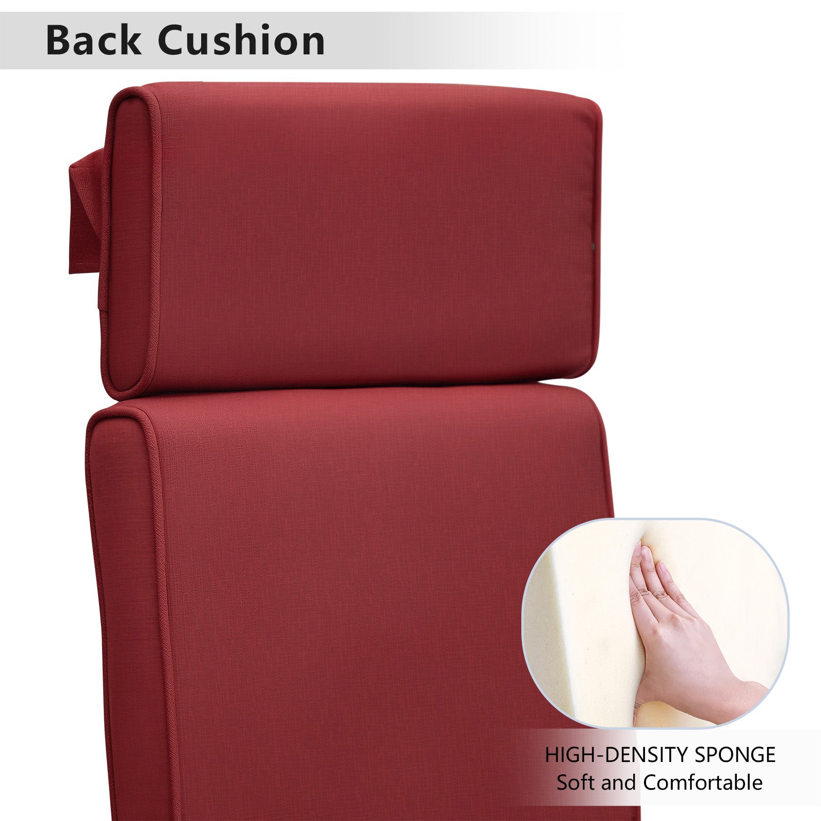 New High Back Chair Cushion for Functional Chairs – Waterproof & UV-Resistant