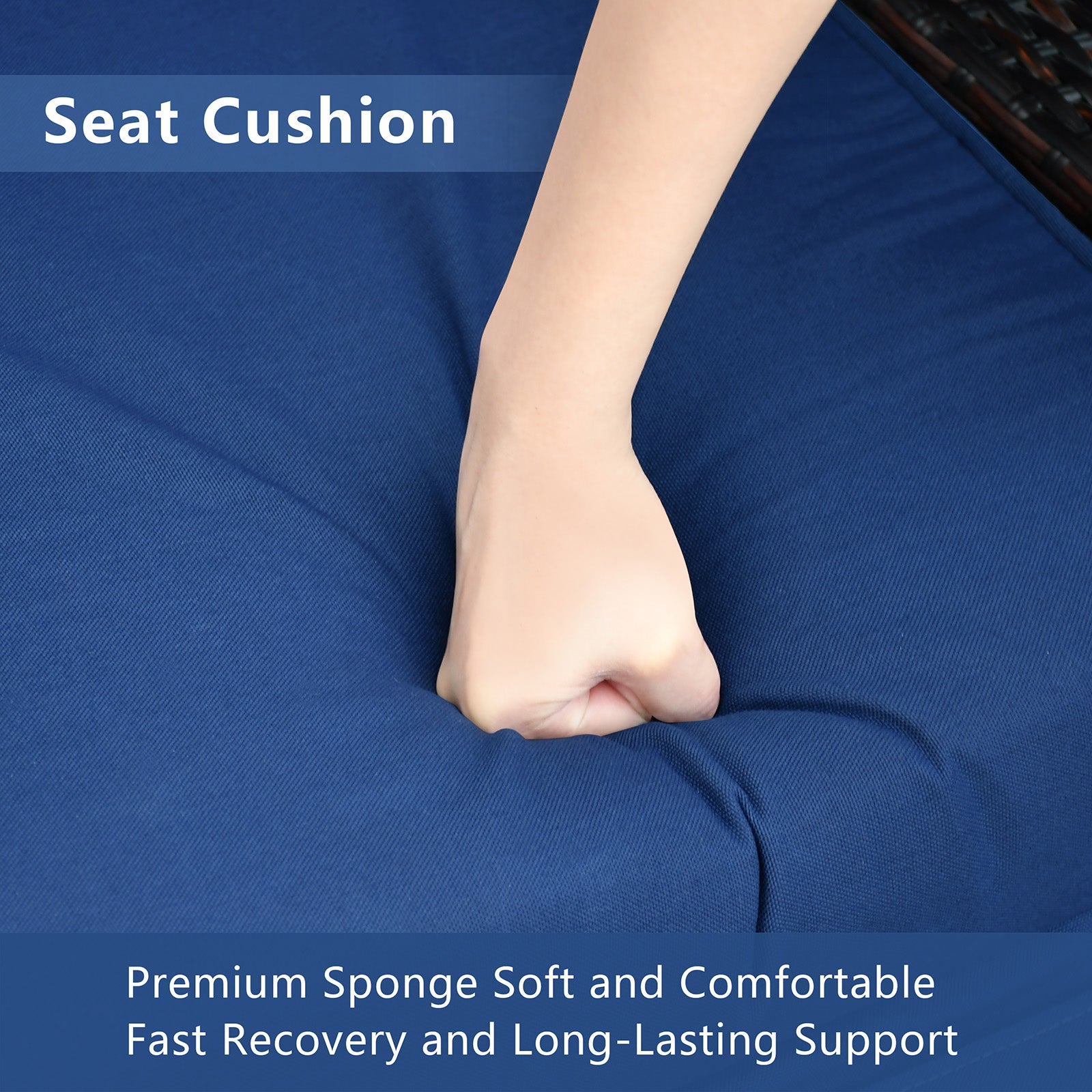 New High Back Chair Cushion for Functional Chairs – Waterproof & UV-Resistant