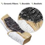 5Pc Ceramic Fireplace Logs Set / Fire Pits Fiber White Birch Fake Firewood / Electric Fireplaces Wood Logs