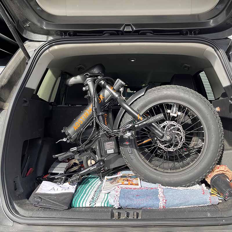 Folding Electric Bike 500W Motor / Beach Snow Bicycle 20" Fat Tire with 36V 13Ah Removable Li-Battery