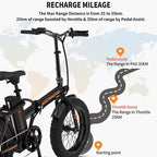 Folding Electric Bike 500W Motor / Beach Snow Bicycle 20" Fat Tire with 36V 13Ah Removable Li-Battery