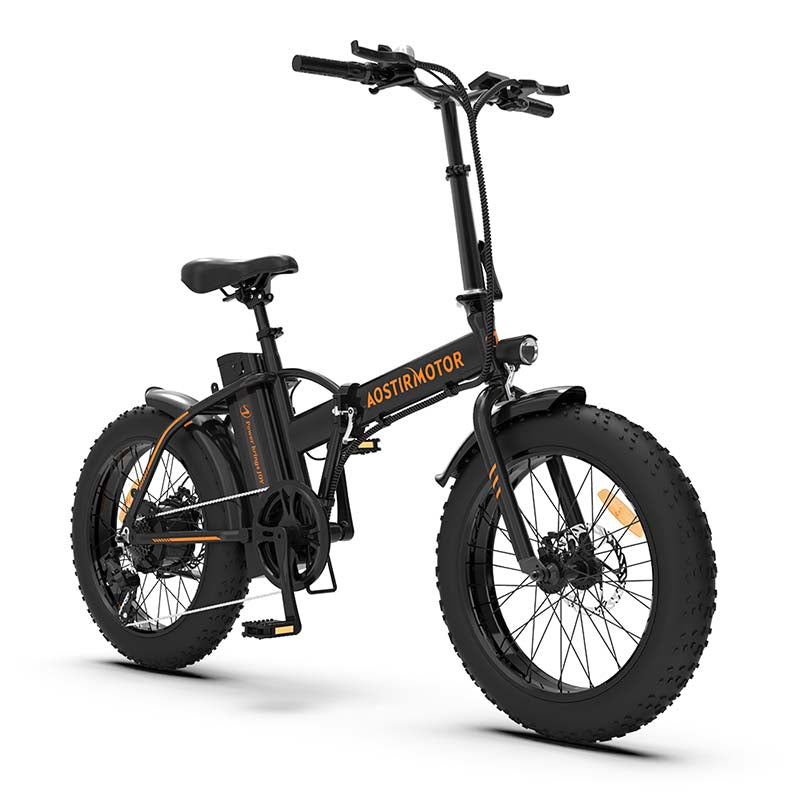 Folding Electric Bike 500W Motor / Beach Snow Bicycle 20" Fat Tire with 36V 13Ah Removable Li-Battery