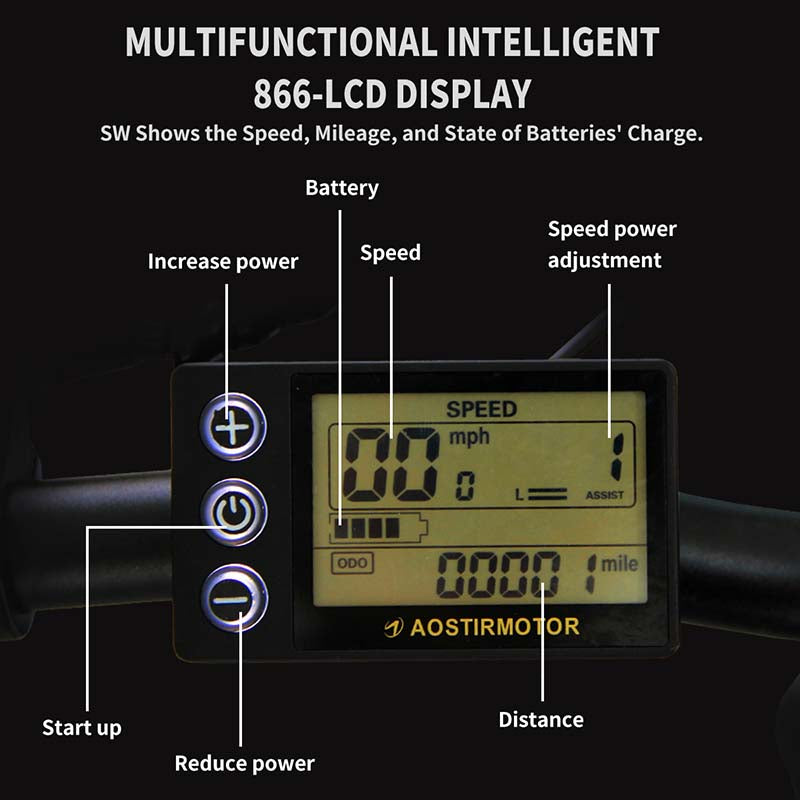 Folding Electric Bike 500W Motor / Beach Snow Bicycle 20" Fat Tire with 36V 13Ah Removable Li-Battery