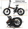 Folding Electric Bike 500W Motor / Beach Snow Bicycle 20