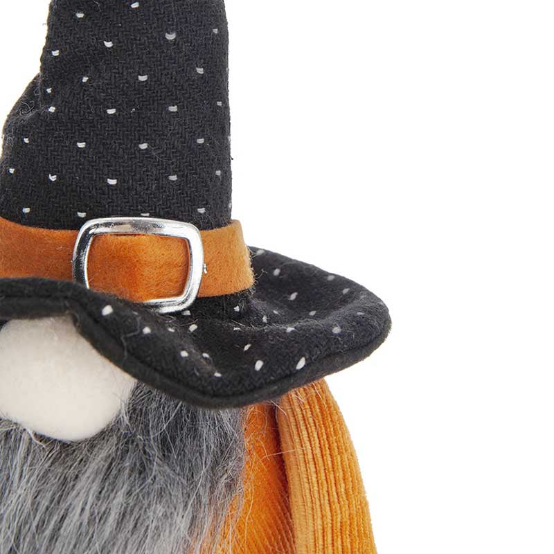 2Pcs Fabric Standing Orange Gnome Plush Decor W/Holding Banner - Seasonal Decoration for Halloween Decor, Bedroom Living Room Console Table Bookshelf Accent Piece, 6.3x4.3x16