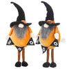 2Pcs Fabric Standing Orange Gnome Plush Decor W/Holding Banner - Seasonal Decoration for Halloween Decor, Bedroom Living Room Console Table Bookshelf Accent Piece, 6.3x4.3x16"