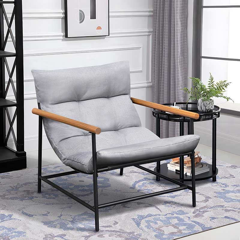 Patio Living Room Armchair, Modern Reading Accent Chair with Soft